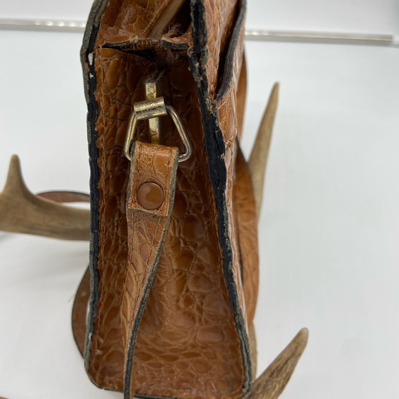 Vintage John Weitz Alligator Embossed Leather Bag - Picture 7 of 9